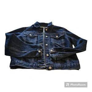 Evan Picone DENIM jean Jacket Sz Small Y2K Camping Travel Resort Wear